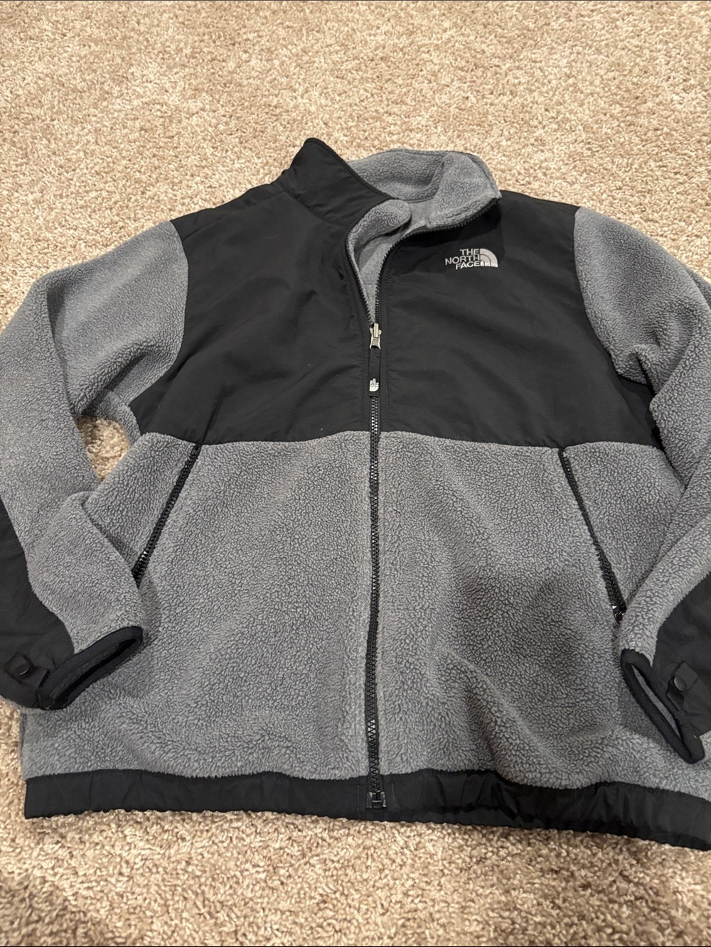 The North Face Gray and Black Fleece Jacket - Lightweight Full Zip